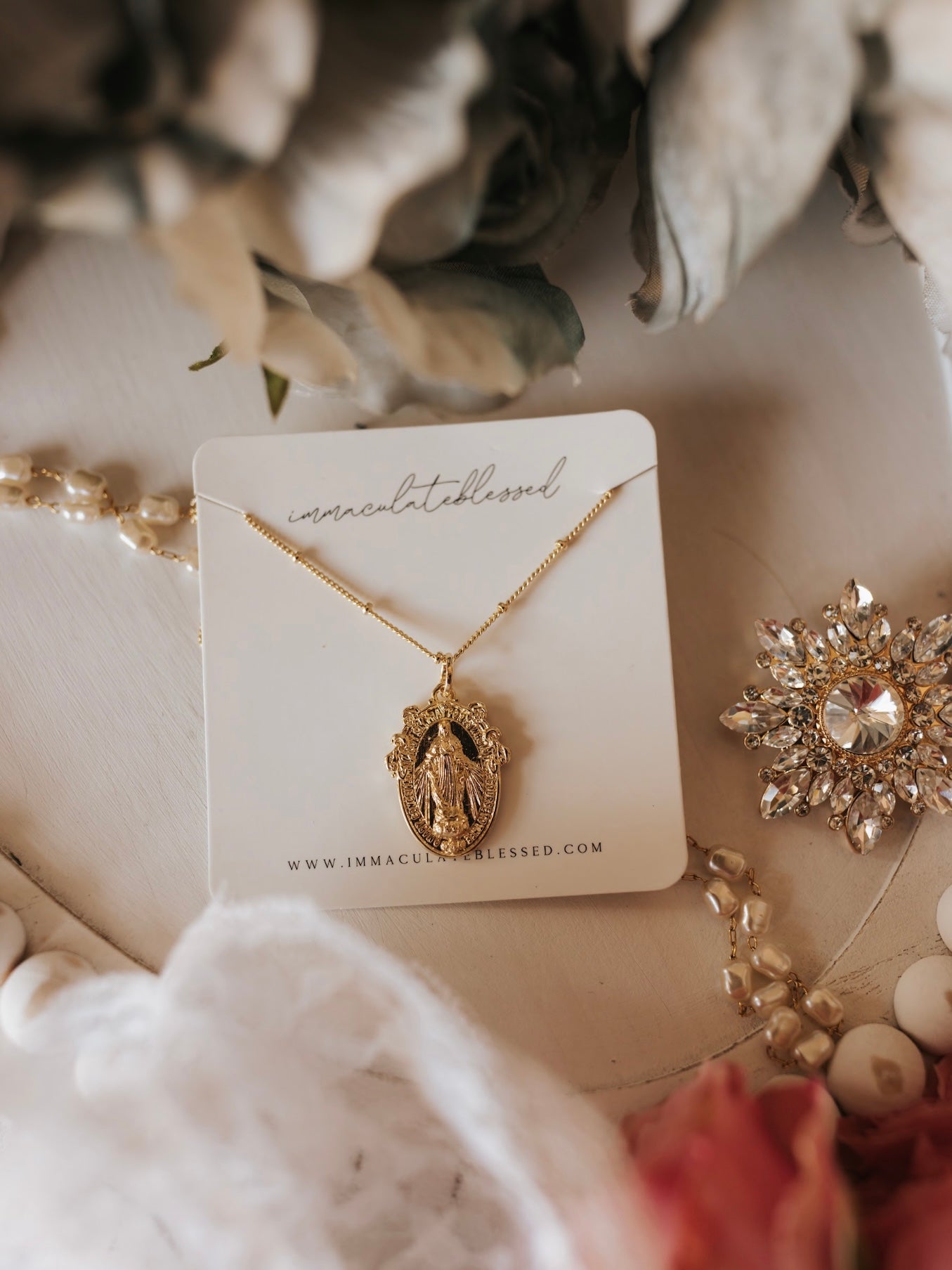 Immaculate Conception Miraculous Medal Gold Filled Necklace
