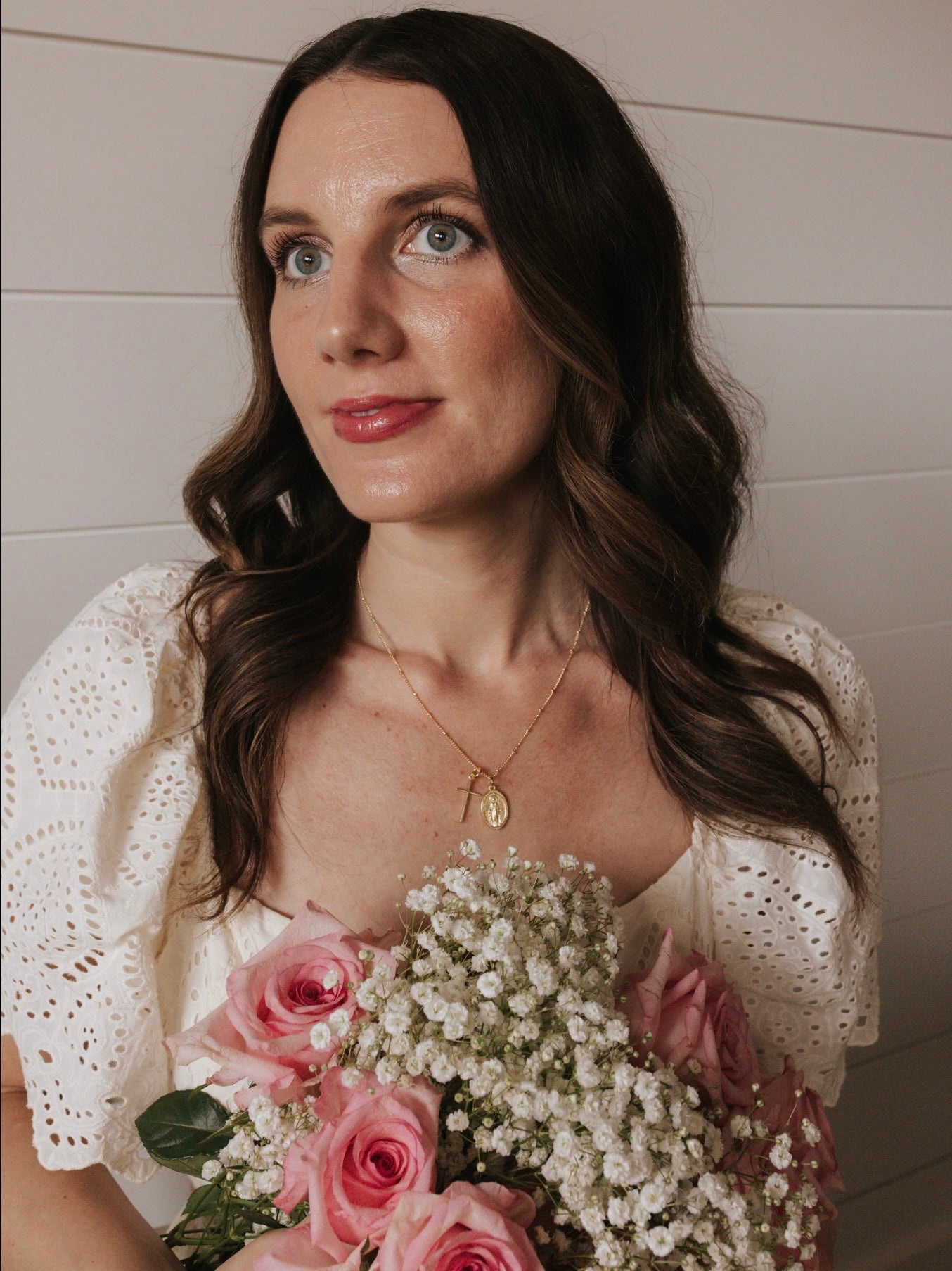 Miraculous Medal + Dainty Cross Gold Filled Necklace