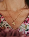 Our Lady of Grace Miraculous Medal Gold Filled Satellite Chain Necklace