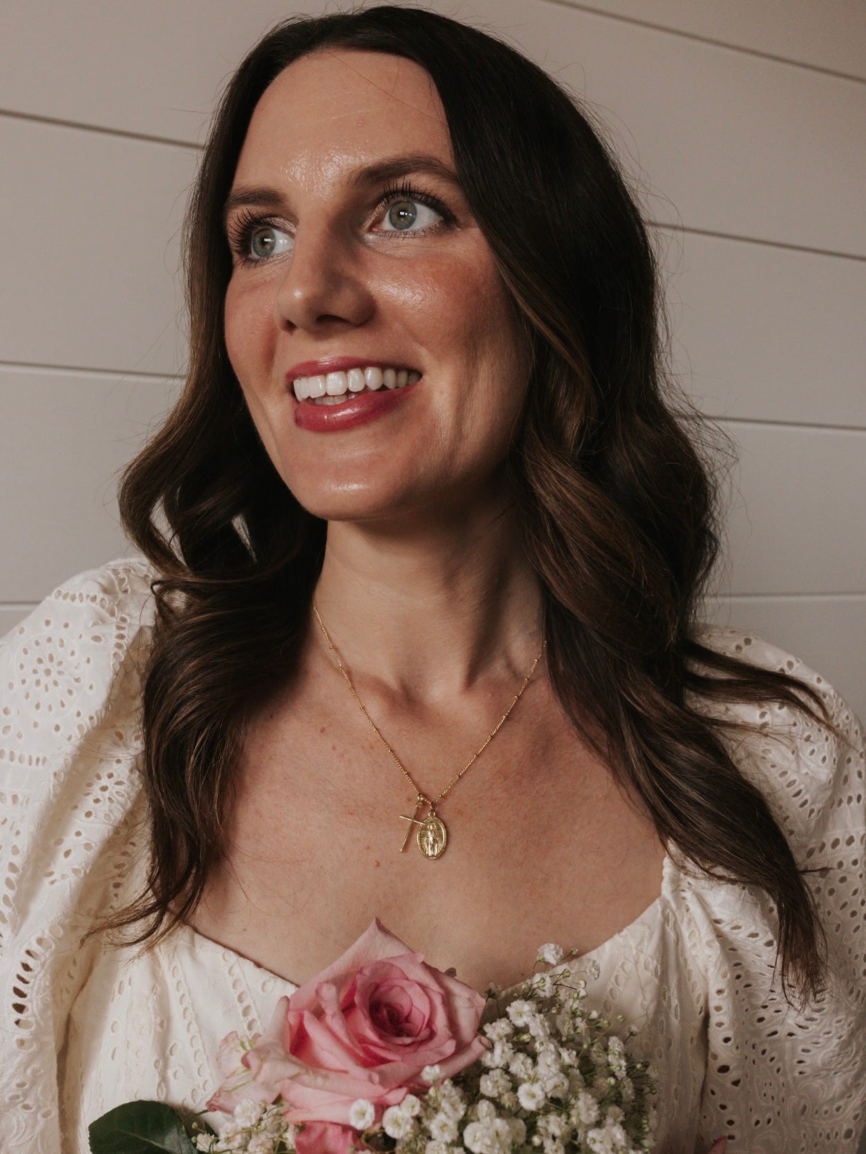 Miraculous Medal + Dainty Cross Gold Filled Necklace