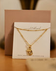 Layered Petite Miraculous Medal + Petite Crucifix Gold Filled Satellite Chain + Pearl Necklace