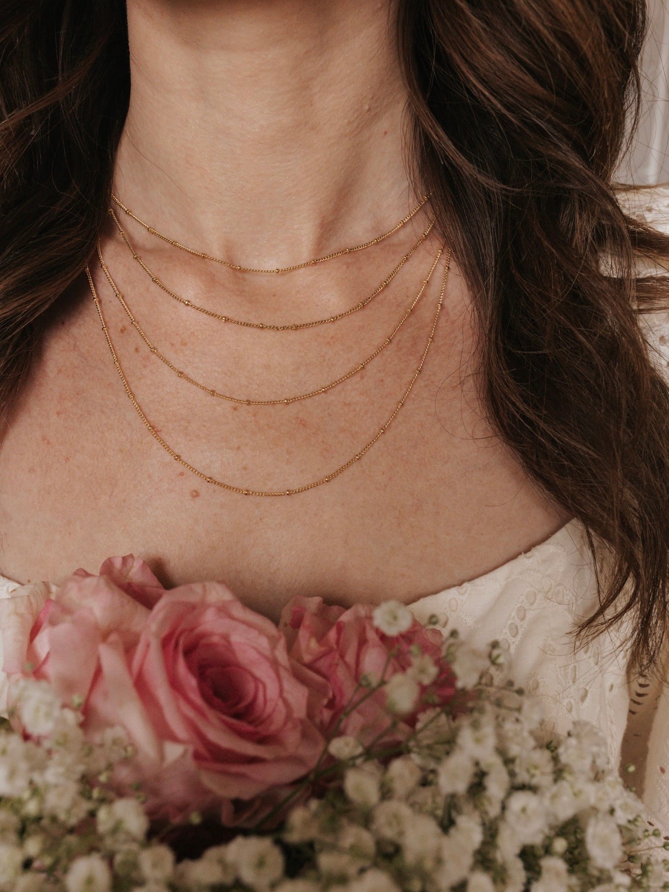 18K Gold Filled Satellite Chain Necklace