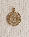 Miraculous Medal Antique Gold Filled Beaded Chain Necklace