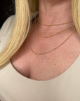 Petite Crucifix Gold Filled Satellite Chain Necklace