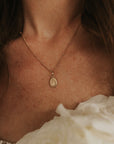Miraculous Medal Tiny Gold Filled Necklace