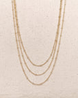 Petite Crucifix Gold Filled Satellite Chain Necklace