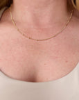 Petite Crucifix Gold Filled Satellite Chain Necklace