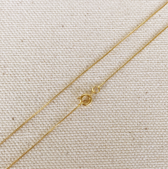 Crucifix Medal Pendant + Dainty Chain Necklace