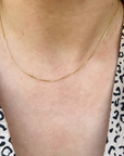 Petite Miraculous Medal + Petite Crucifix Gold Filled Dainty Chain Necklace