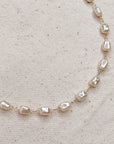 Antique Layering Pearl Gold Filled Chain Necklace