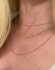 Miraculous Medal + St. Benedict Medal Gold Filled Satellite Chain Necklace