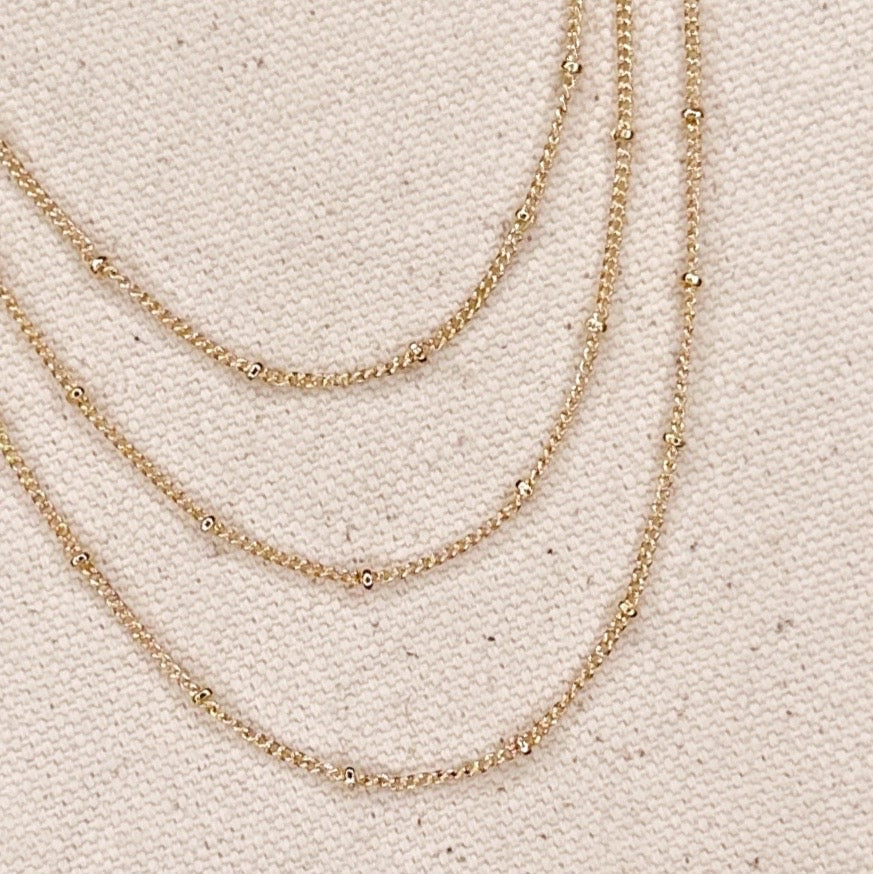 Miraculous Medal Gold Filled Satellite Chain Necklace