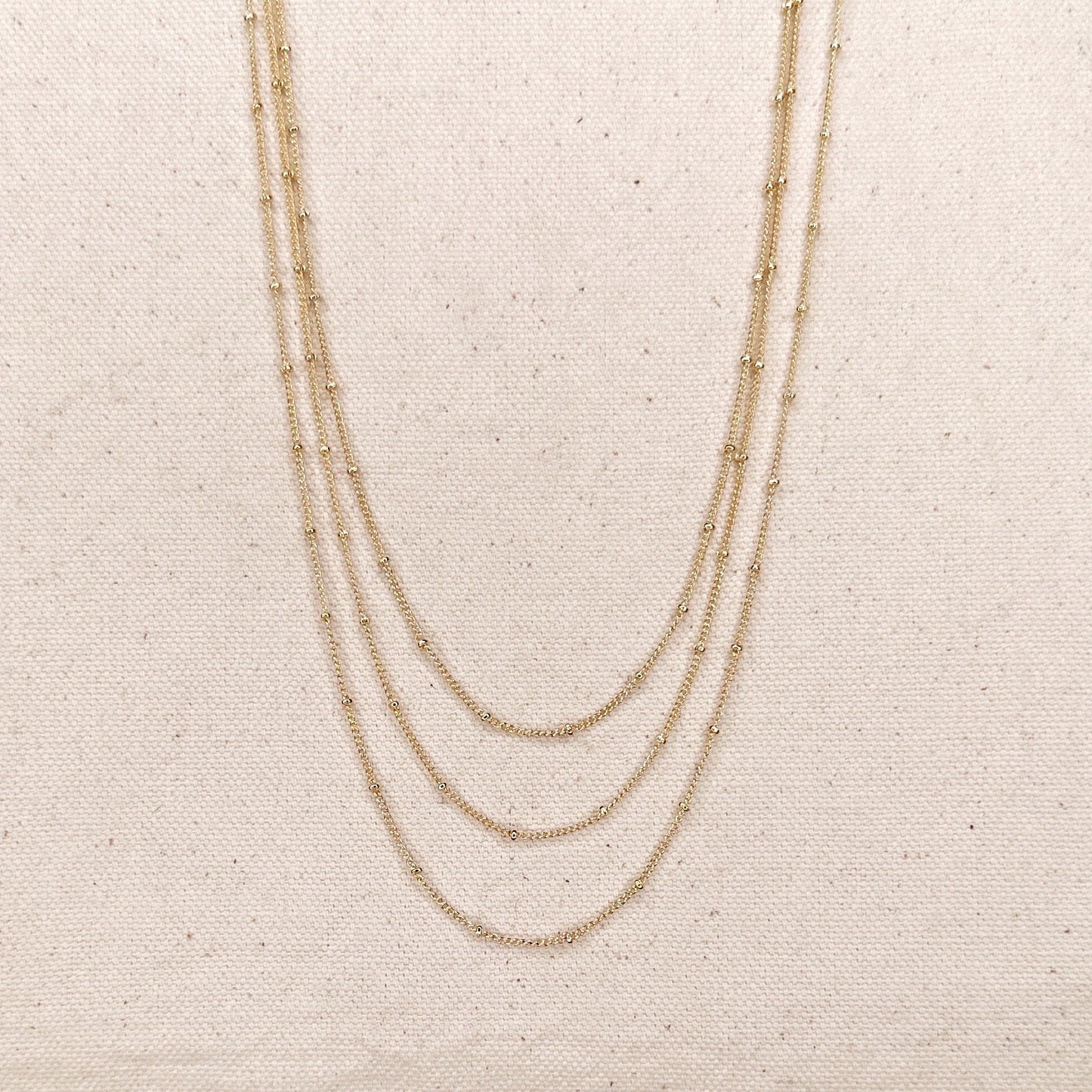 Miraculous Medal Gold Filled Satellite Chain Necklace