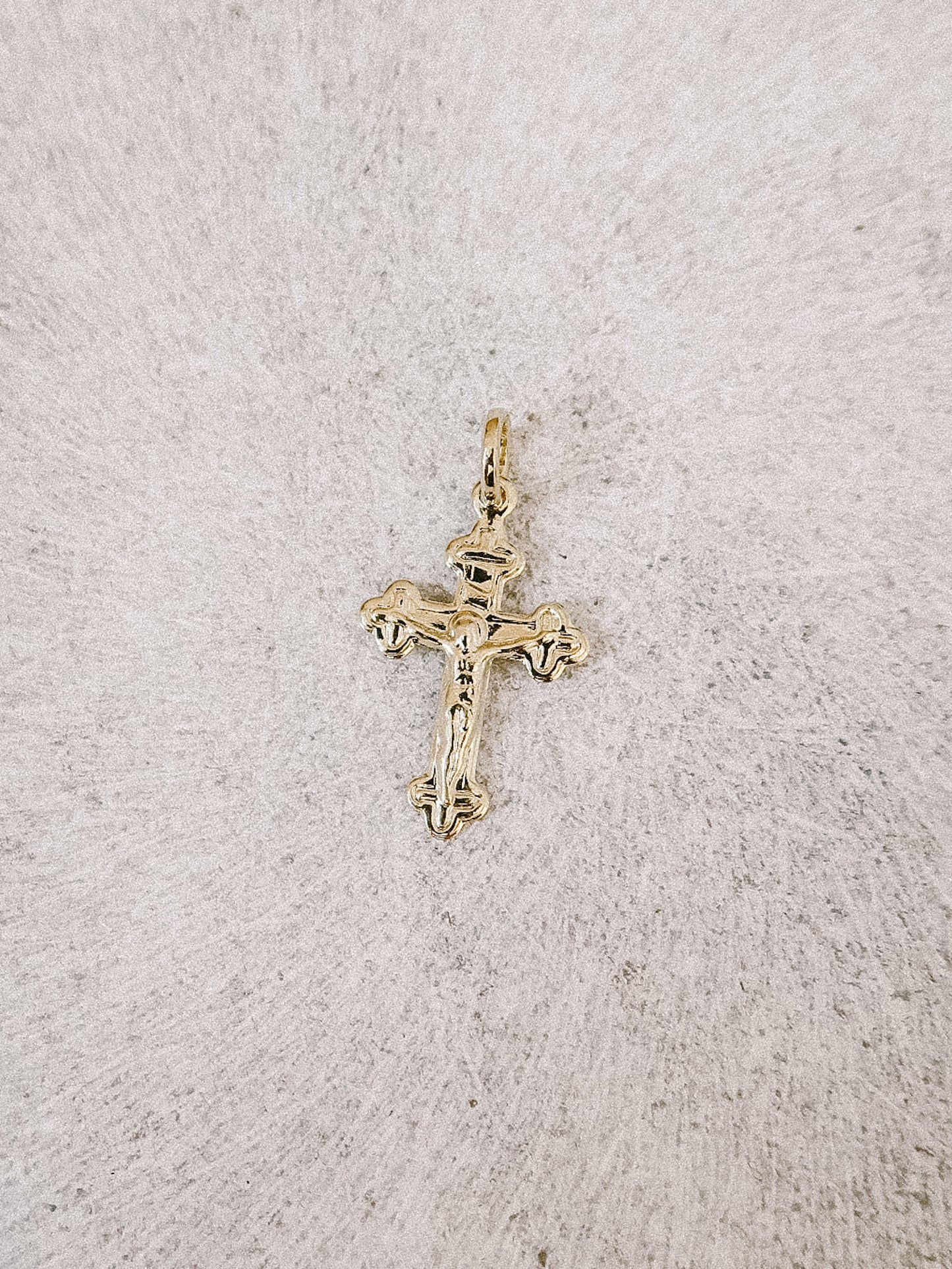 Crucifix Medal Pendant + Dainty Chain Necklace