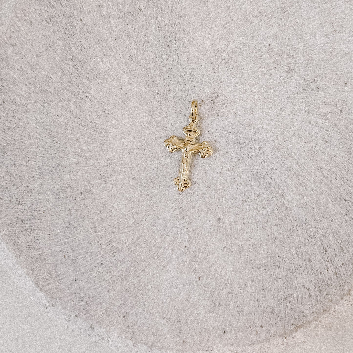 Crucifix Medal Pendant + Dainty Chain Necklace