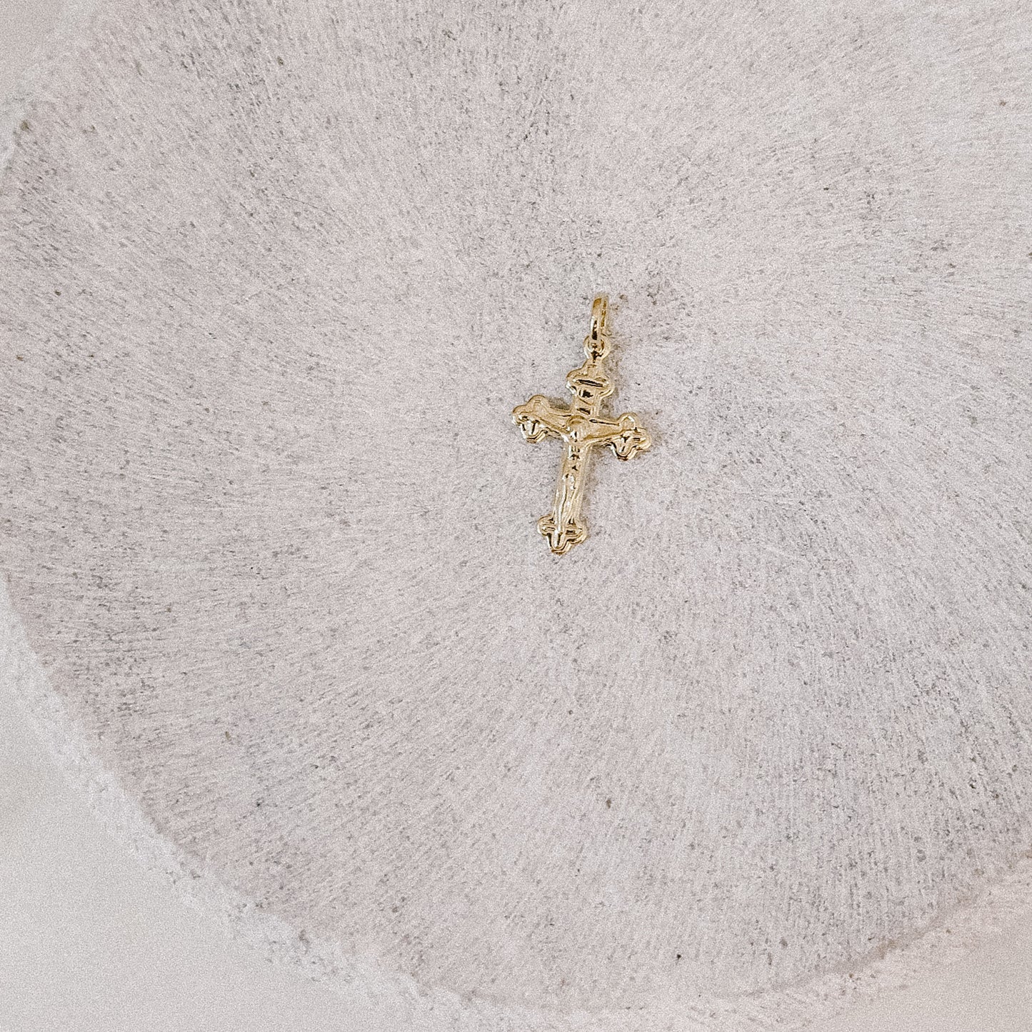 Crucifix Medal Pendant + Dainty Chain Necklace