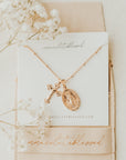 Miraculous Medal + Crucifix Gold Filled Satellite Chain Necklace