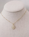 Our Lady of Grace Miraculous Medal Gold Filled Satellite Chain Necklace