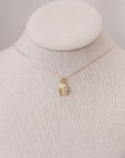 Petite Miraculous Medal + Petite Crucifix Gold Filled Dainty Chain Necklace