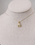 Petite Miraculous Medal + Petite Crucifix Gold Filled Dainty Chain Necklace