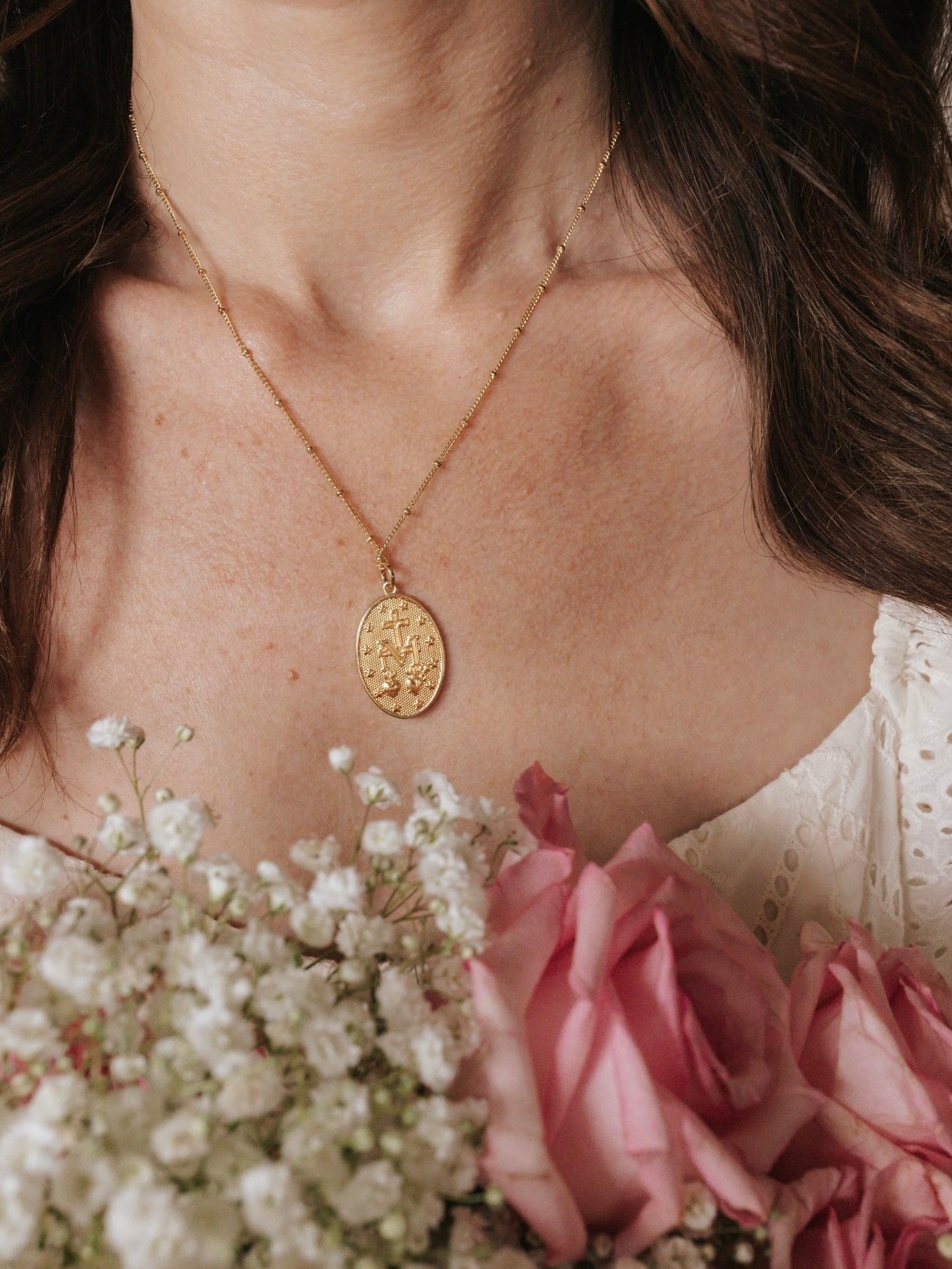 Consecration to Mary Miraculous Medal Gold Filled Necklace