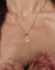 Miraculous Medal + Dainty Cross Gold Filled Necklace