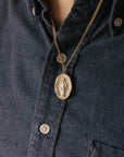 Consecration to Mary Miraculous Medal Gold Filled Necklace For Husband