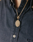 Consecration to Mary Miraculous Medal Gold Filled Necklace For Husband