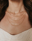 Layered Petite Miraculous Medal + Petite Crucifix Gold Filled Satellite Chain + Pearl Necklace