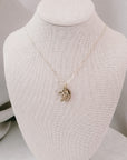 Miraculous Medal + Crucifix Gold Filled Dainty Chain Necklace
