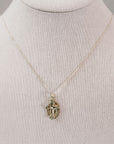 Miraculous Medal + Crucifix Gold Filled Dainty Chain Necklace