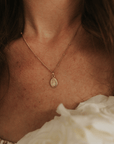 Petite Miraculous Medal + Petite Crucifix Layered Gold Filled Satellite Chain Necklace
