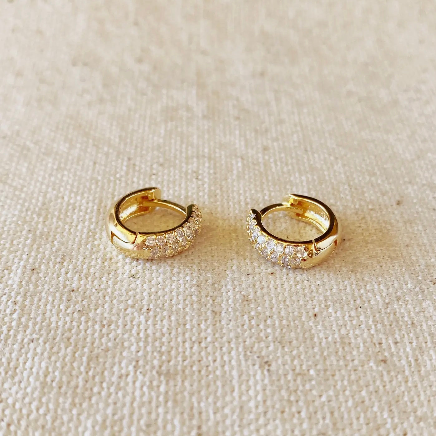 retro-hoop-clicker-earrings-gold-filled-cz-diamond