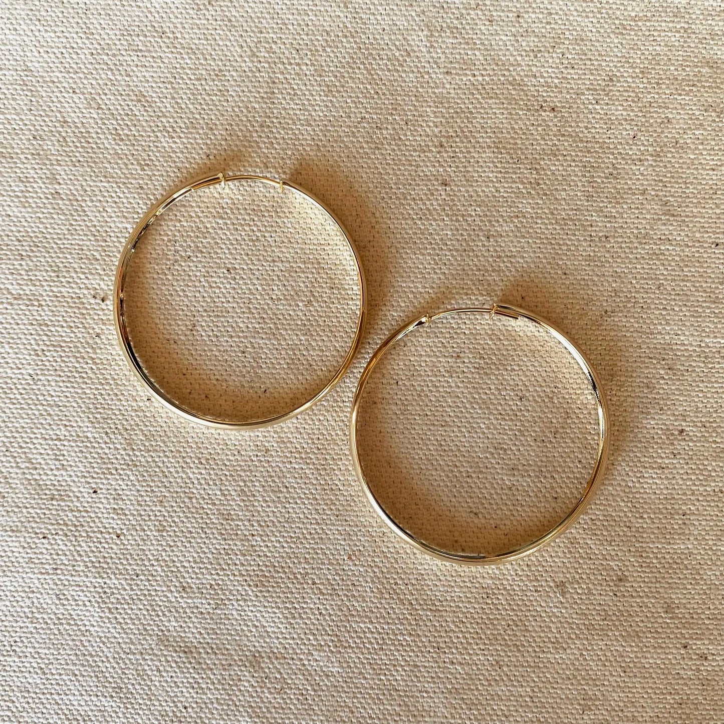 Hoop C-Shape Gold Filled Earrings