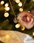 Miraculous Medal + Crucifix Gold Filled Satellite Chain Necklace