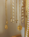 Our Lady of Mount Carmel Scapular Gold Filled Dainty Chain Necklace