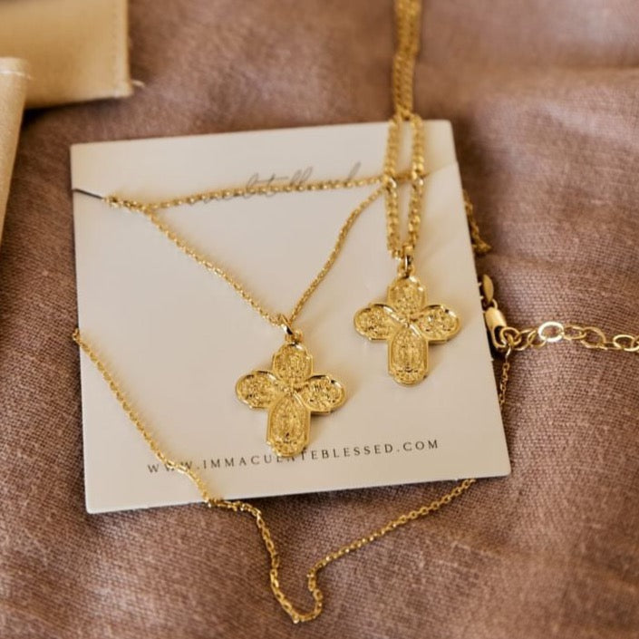 The Four Way Cross Gold Filled Joseph Chain Necklace For Our Sons