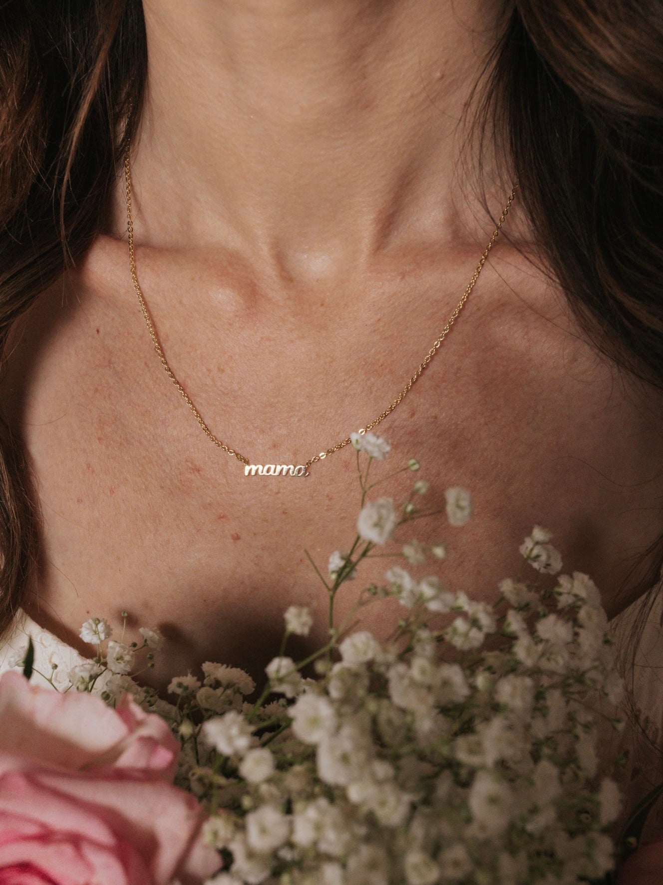 Mama Gold Filled Chain Necklace