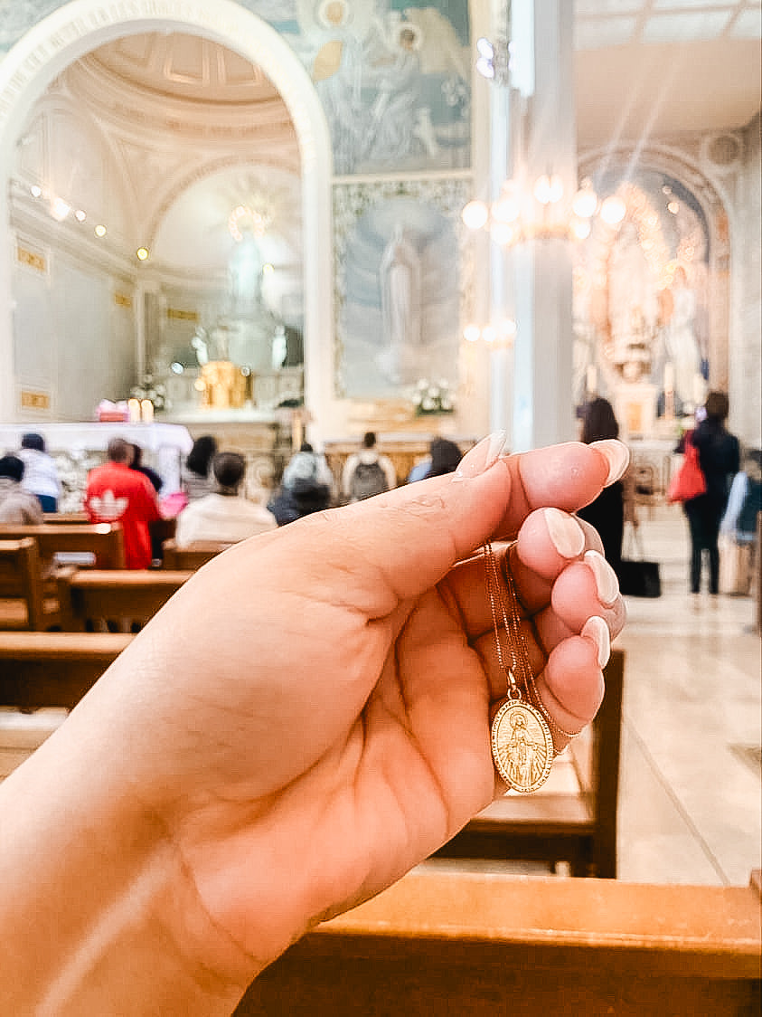 Miraculous Medal Gold Filled Dainty Chain Necklace