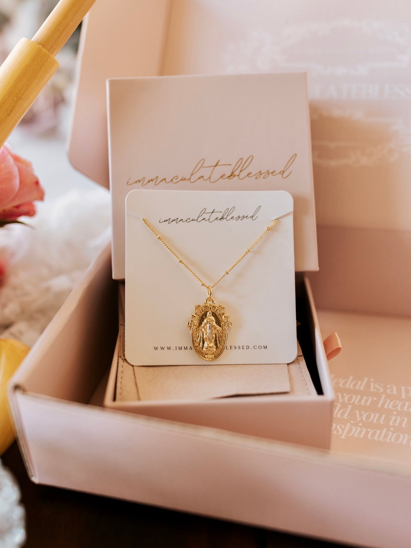 Immaculate Conception Miraculous Medal Gold Filled Necklace