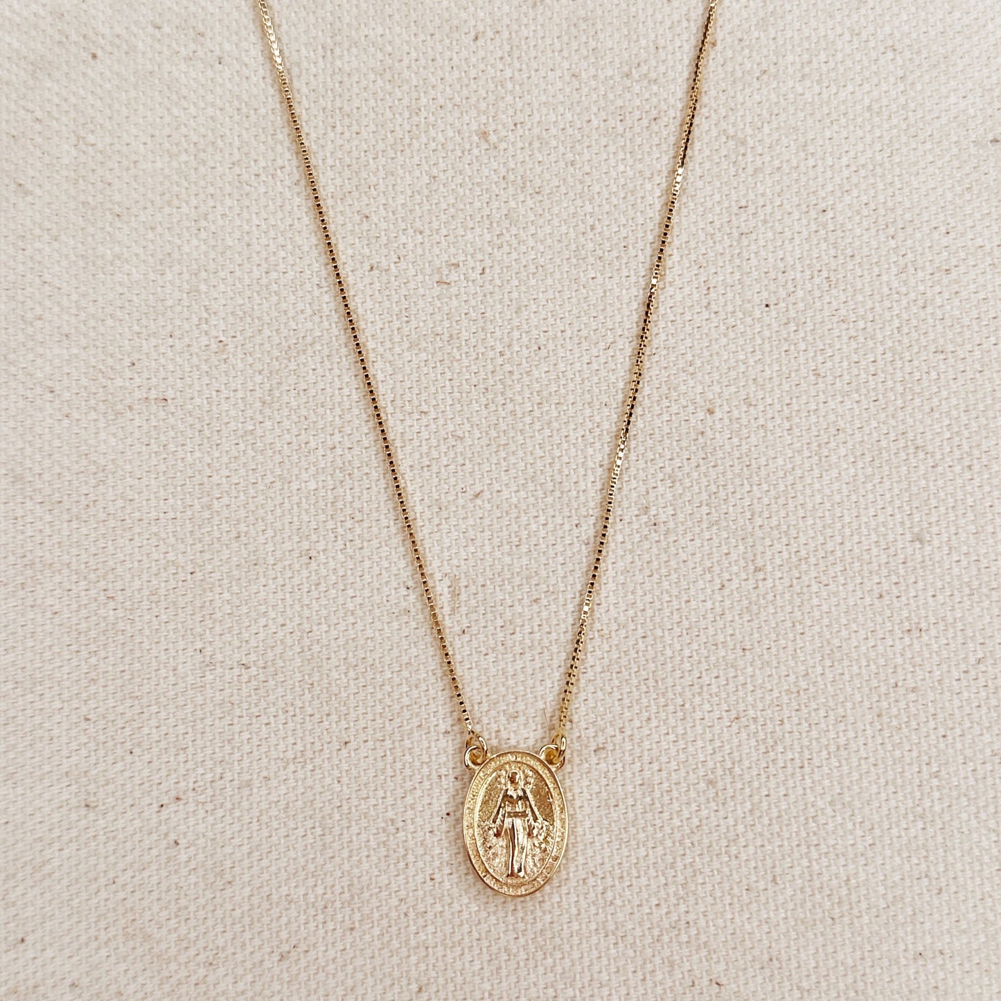 Miraculous Medal x Our Lady of Sorrow Gold Filled Dainty Chain Necklace