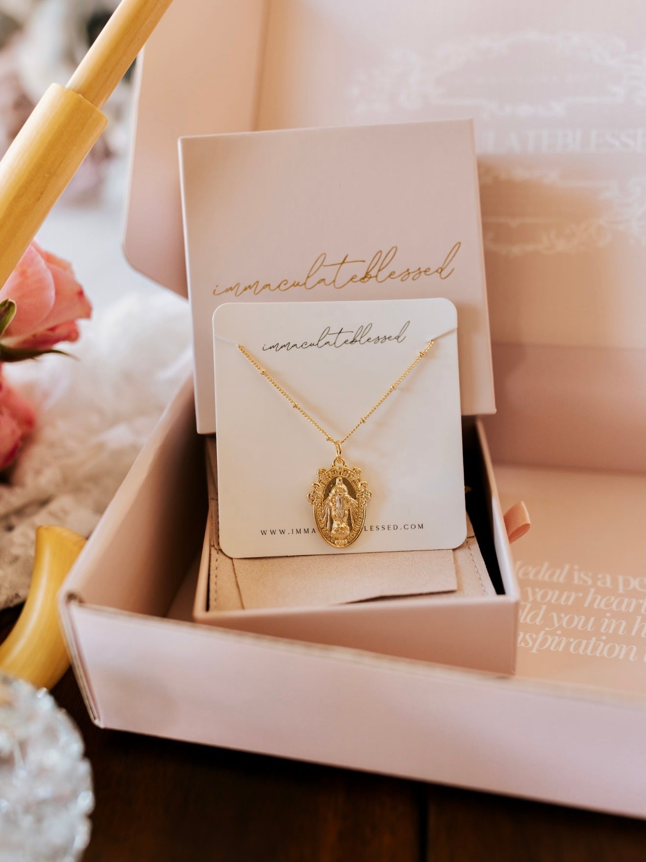 Immaculate Conception Miraculous Medal Gold Filled Necklace