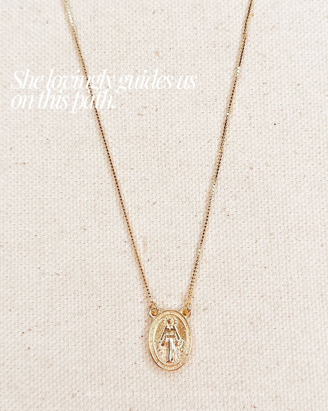 Miraculous Medal x Our Lady of Sorrow Gold Filled Dainty Chain Necklace