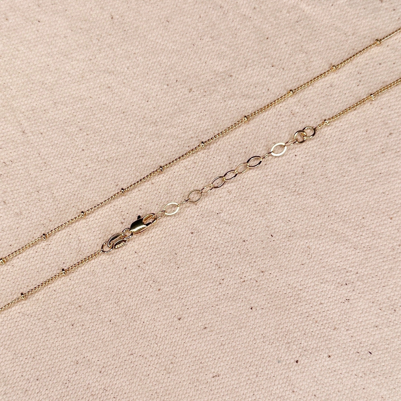 Petite Crucifix Gold Filled Satellite Chain Necklace