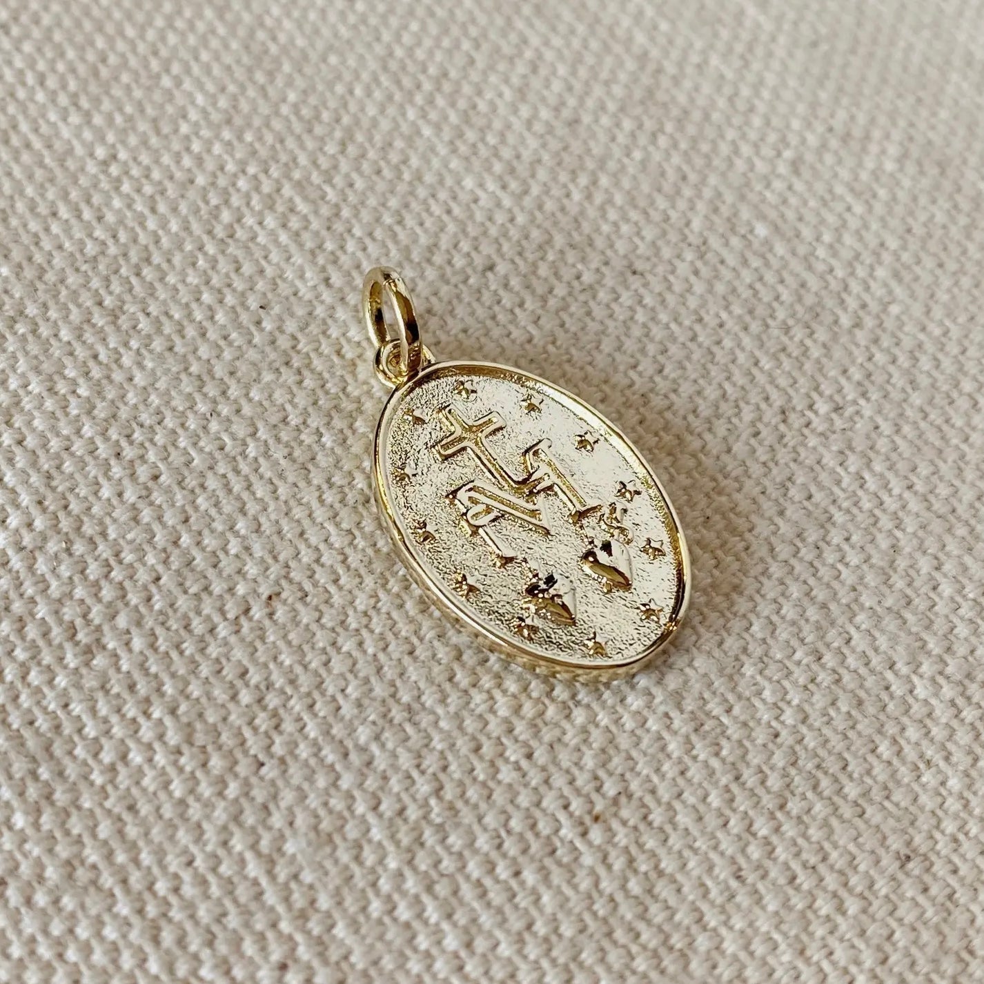 Miraculous Medal + Crucifix Gold Filled Dainty Chain Necklace