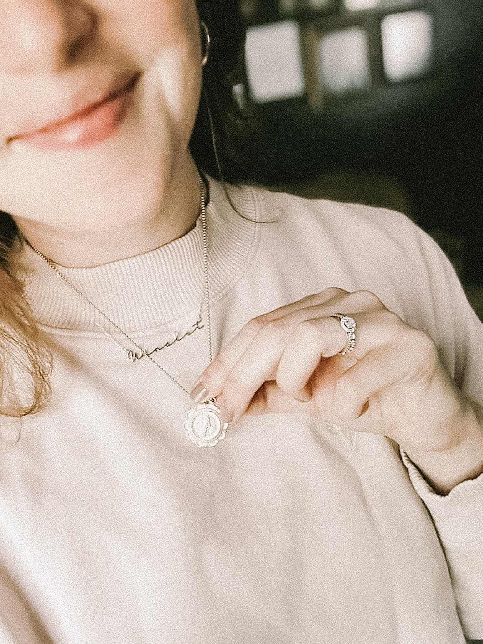 Miraculous Medal Antique Gold Filled Beaded Chain Necklace
