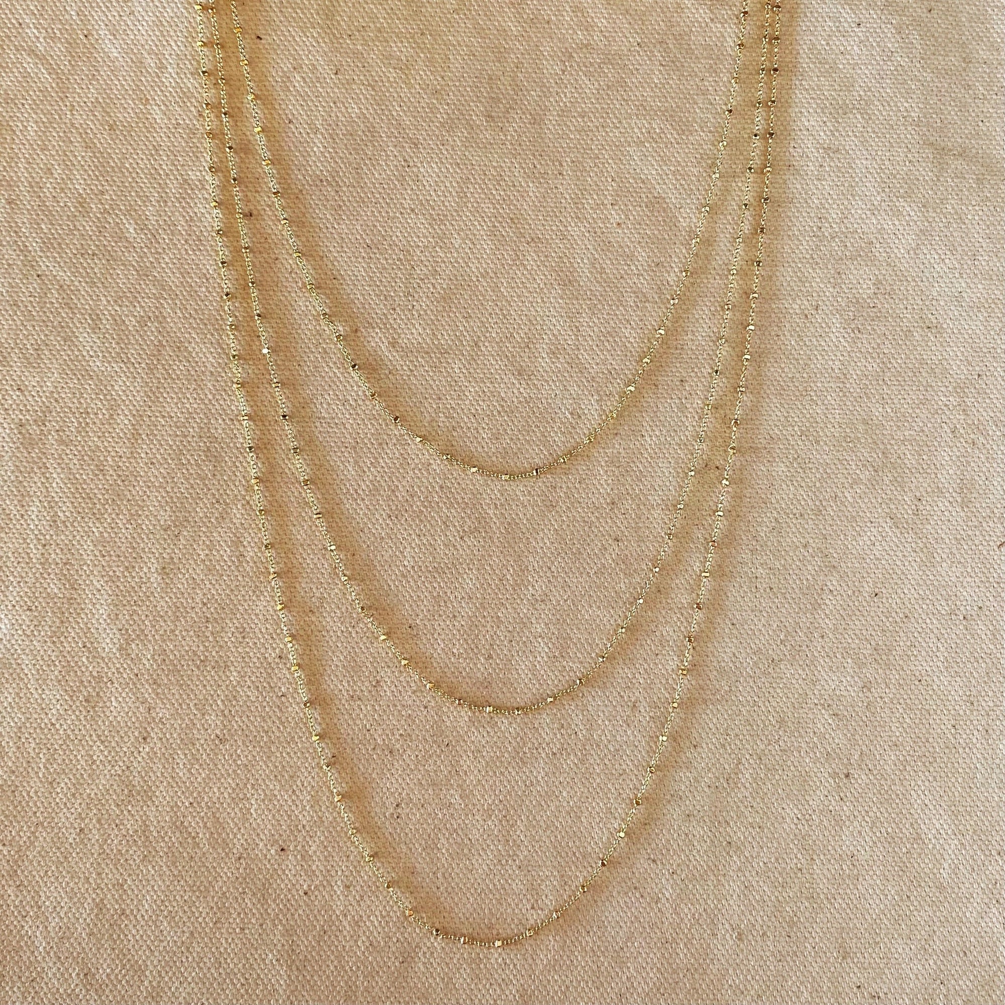 Petite Miraculous Medal Gold Filled Rosary Chain Necklace