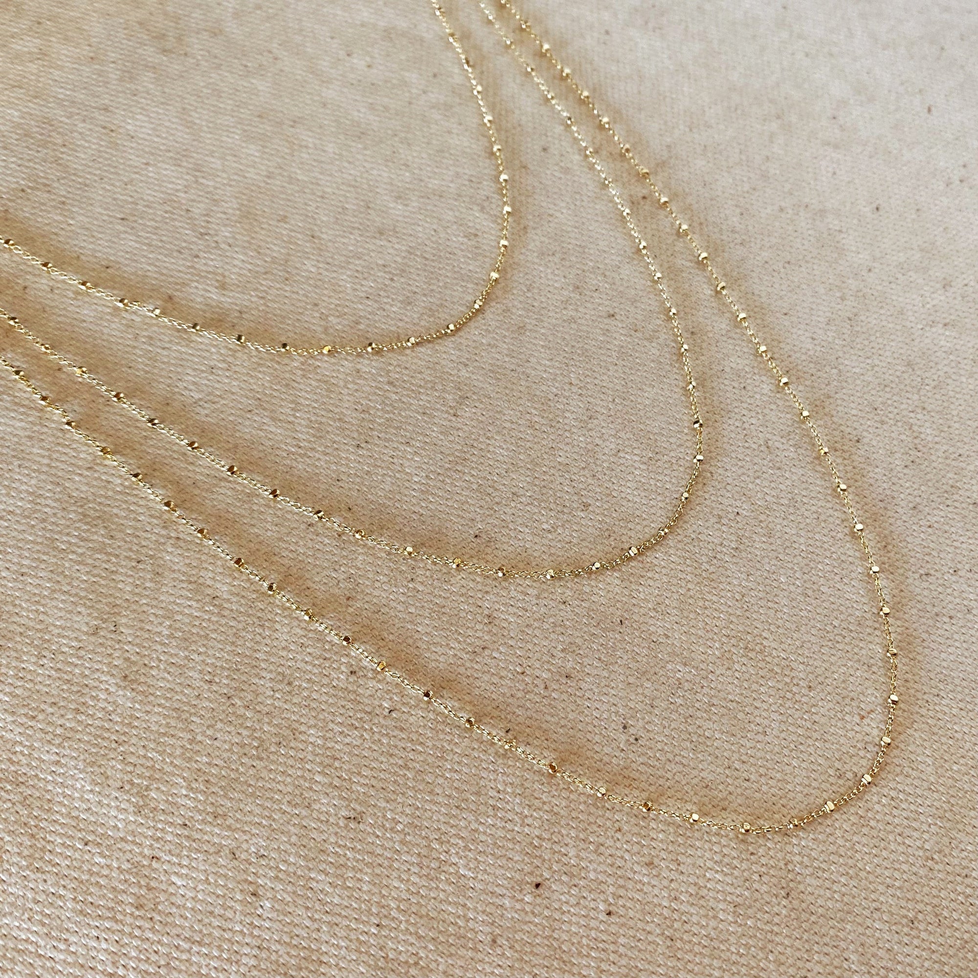 Petite Miraculous Medal Gold Filled Rosary Chain Necklace