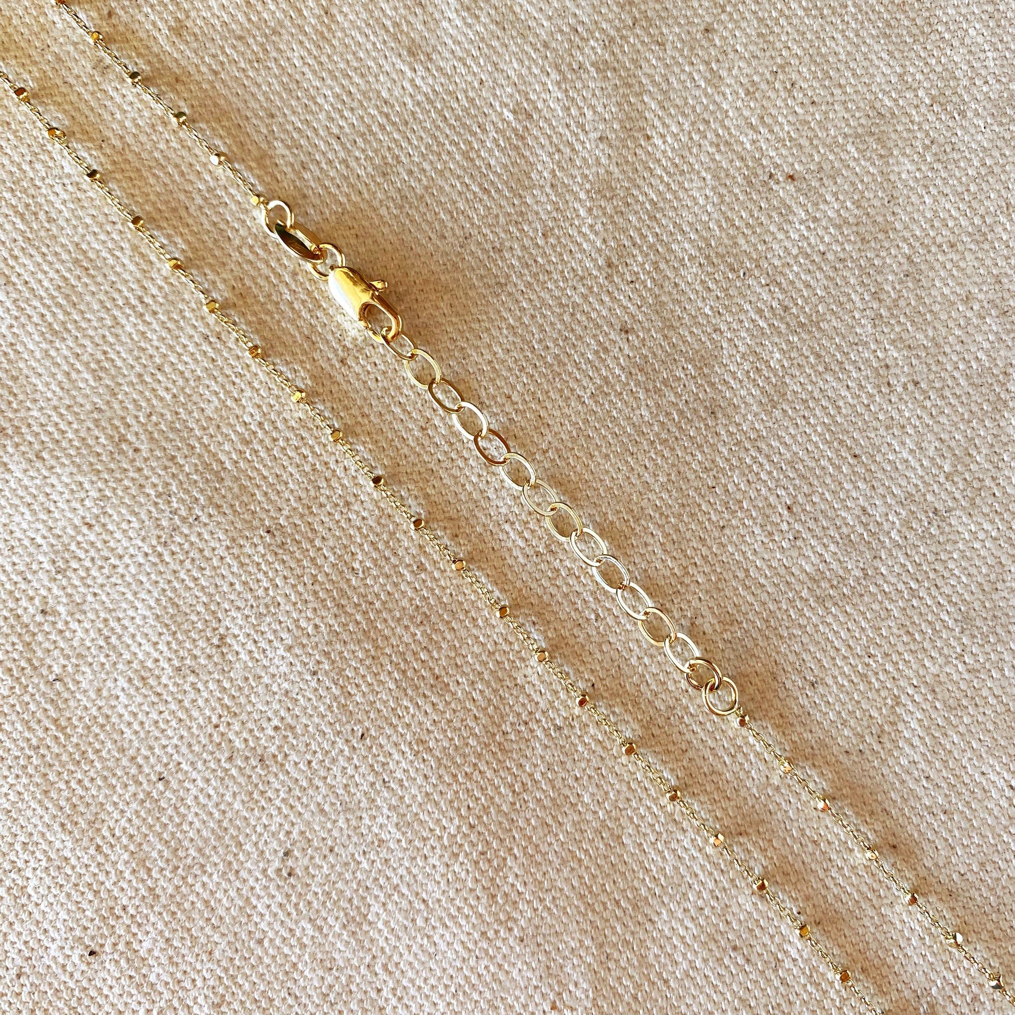 Petite Miraculous Medal Gold Filled Rosary Chain Necklace