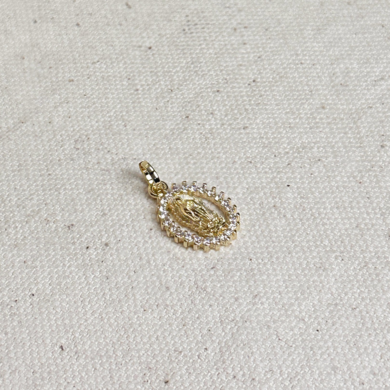 Our Lady of Guadalupe Medal Gold Filled Dainty Chain Necklace